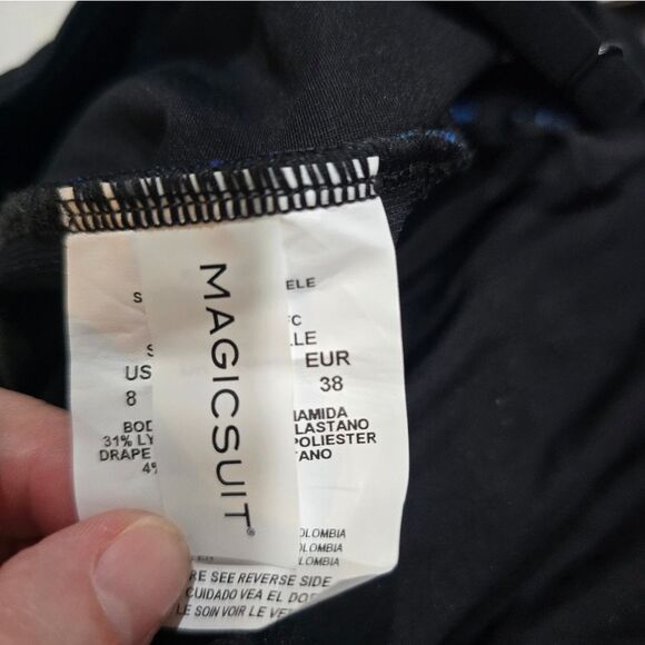 Magicsuit Hazy Daze Lisa One-Piece Swimsuit NWOT Size 8 Blue And Black - Picture 5 of 6